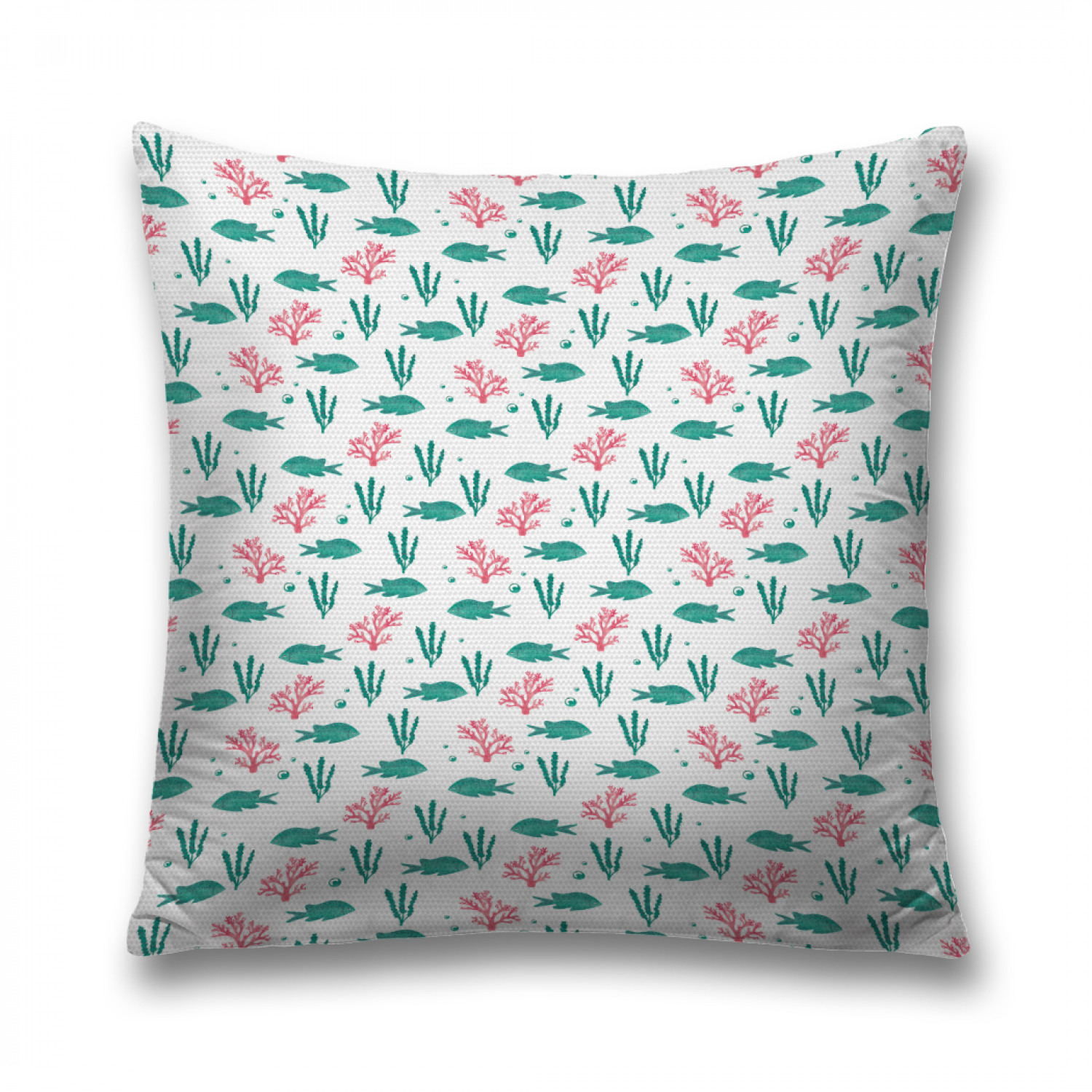 

Наволочка декоративная JoyArty "Морские рыбы в водорослях" на молнии, 45x45 см, Белый, Морские рыбы в водорослях