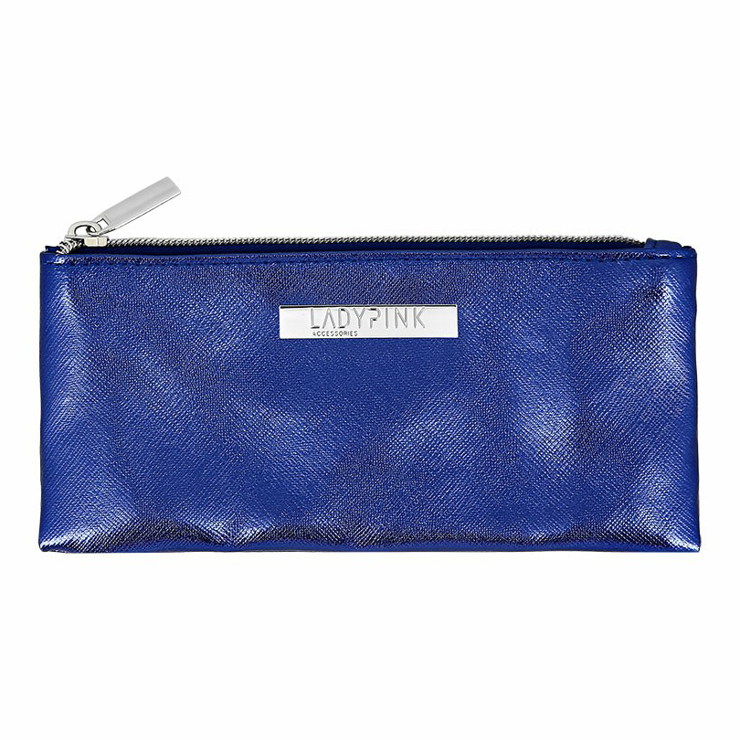 

Косметичка Lady Pink Limited color Must have плоская синий металлик