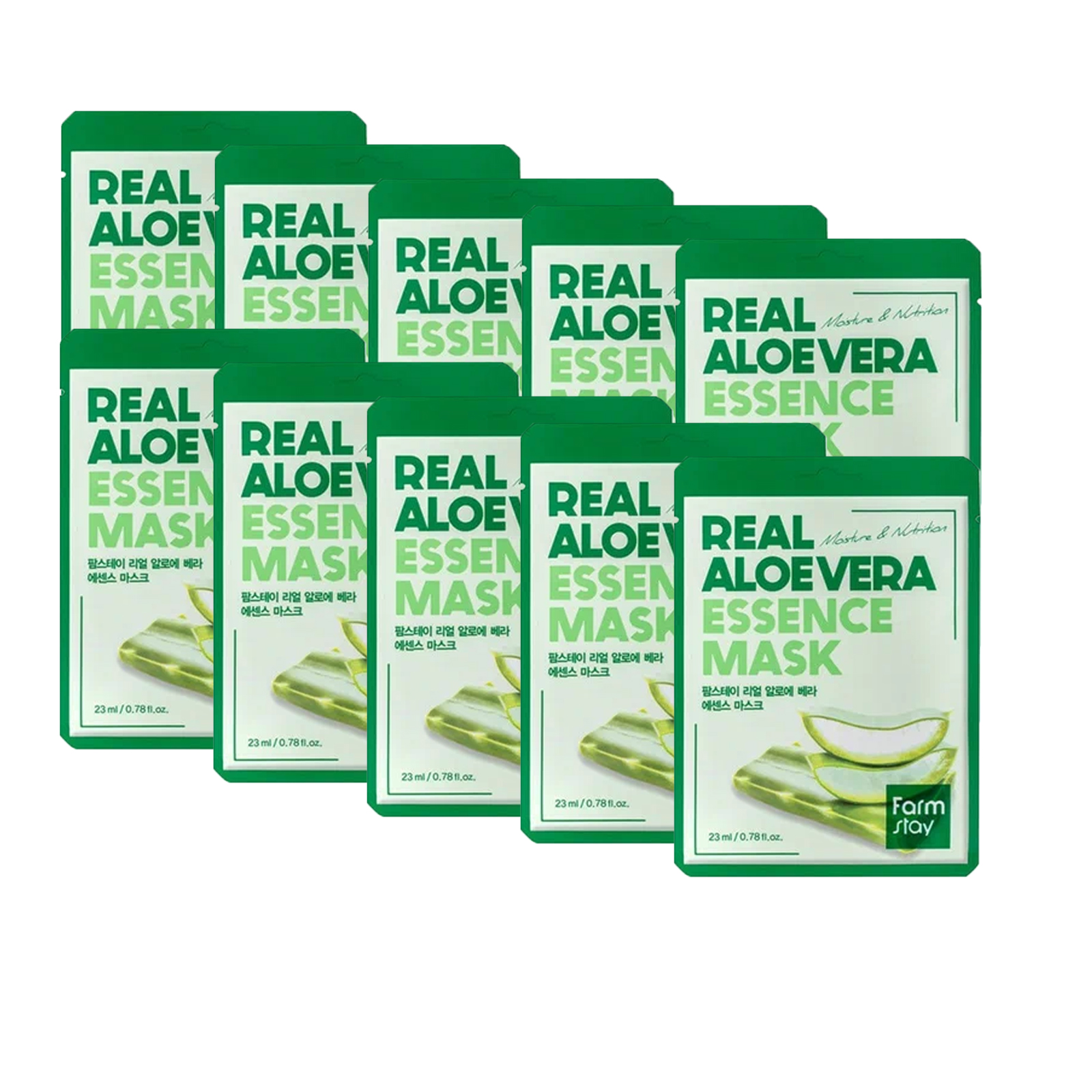 

Маска для лица FarmStay с экстрактом алоэ, 10 шт, FarmStay_Real_AloeVera_Essence_Mask
