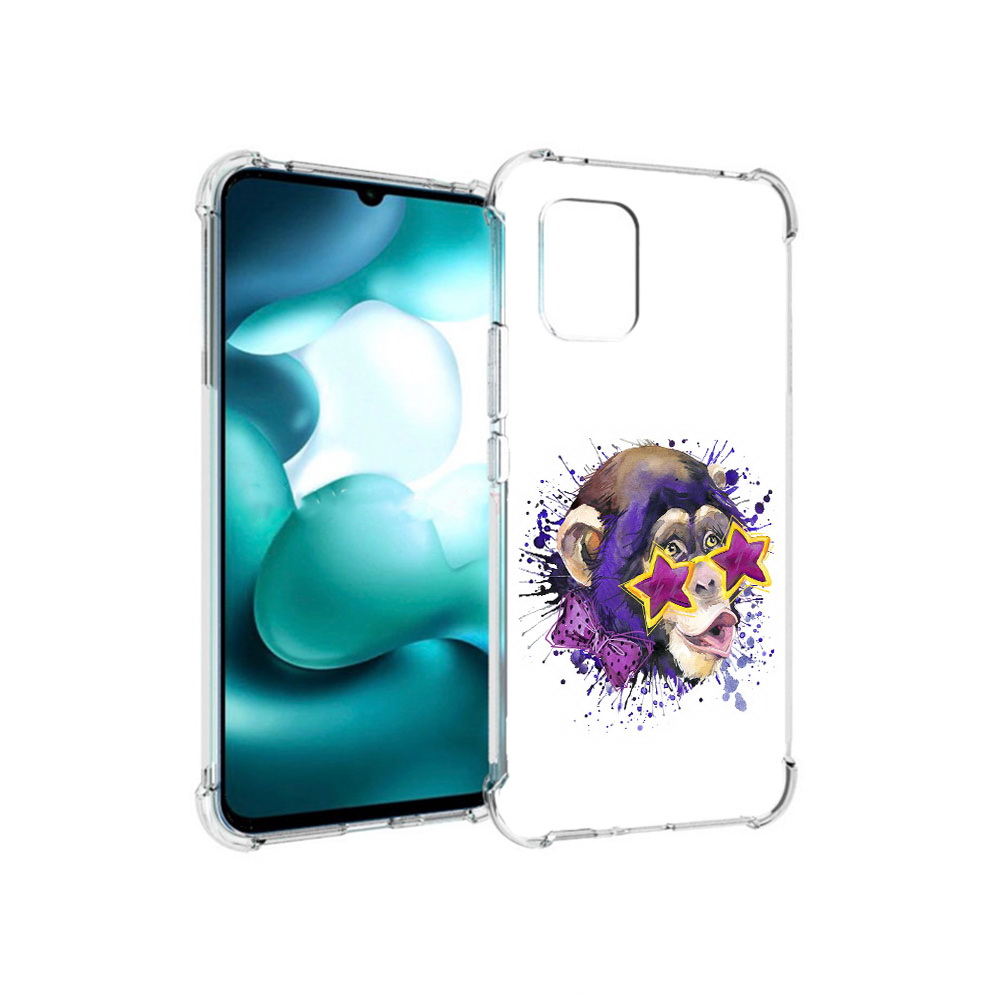 

Чехол MyPads Tocco для Xiaomi Mi 10 Lite обезьяна в очках (PT150213.294.524), Прозрачный, Tocco