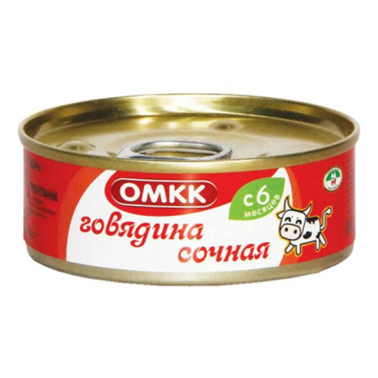 

Пюре ОМКК говядина сочная с 1 месяцев 100 г