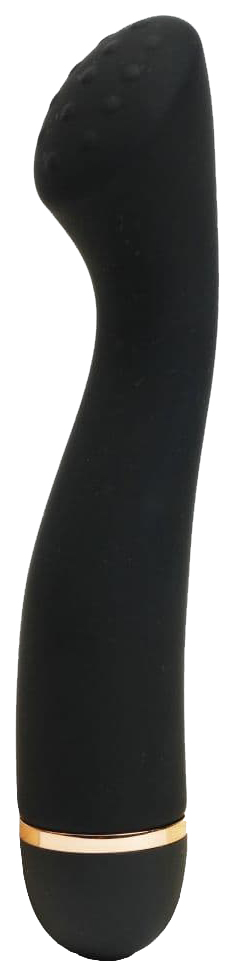 фото Черный вибромассажер с изогнутой головкой 18 см 4sexdream