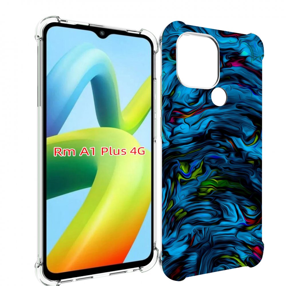 

Чехол MyPads голубая краска в темноте для Xiaomi Redmi A1 Plus +, Прозрачный, Tocco