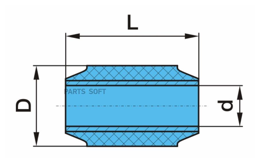 BPW 02.0316.06.00 сайлентблок РЕЗИНА реактивной тяги 30x60x102 Kassbohrer BPW Gigant 1шт