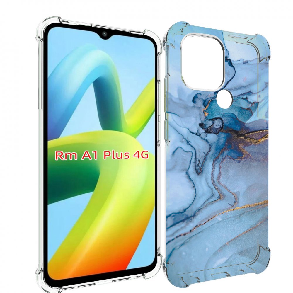 

Чехол MyPads голубой мрамор для Xiaomi Redmi A1 Plus +, Прозрачный, Tocco