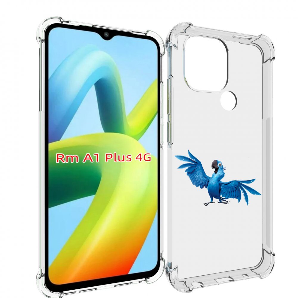 

Чехол MyPads голубой-попугайчик для Xiaomi Redmi A1 Plus +, Прозрачный, Tocco