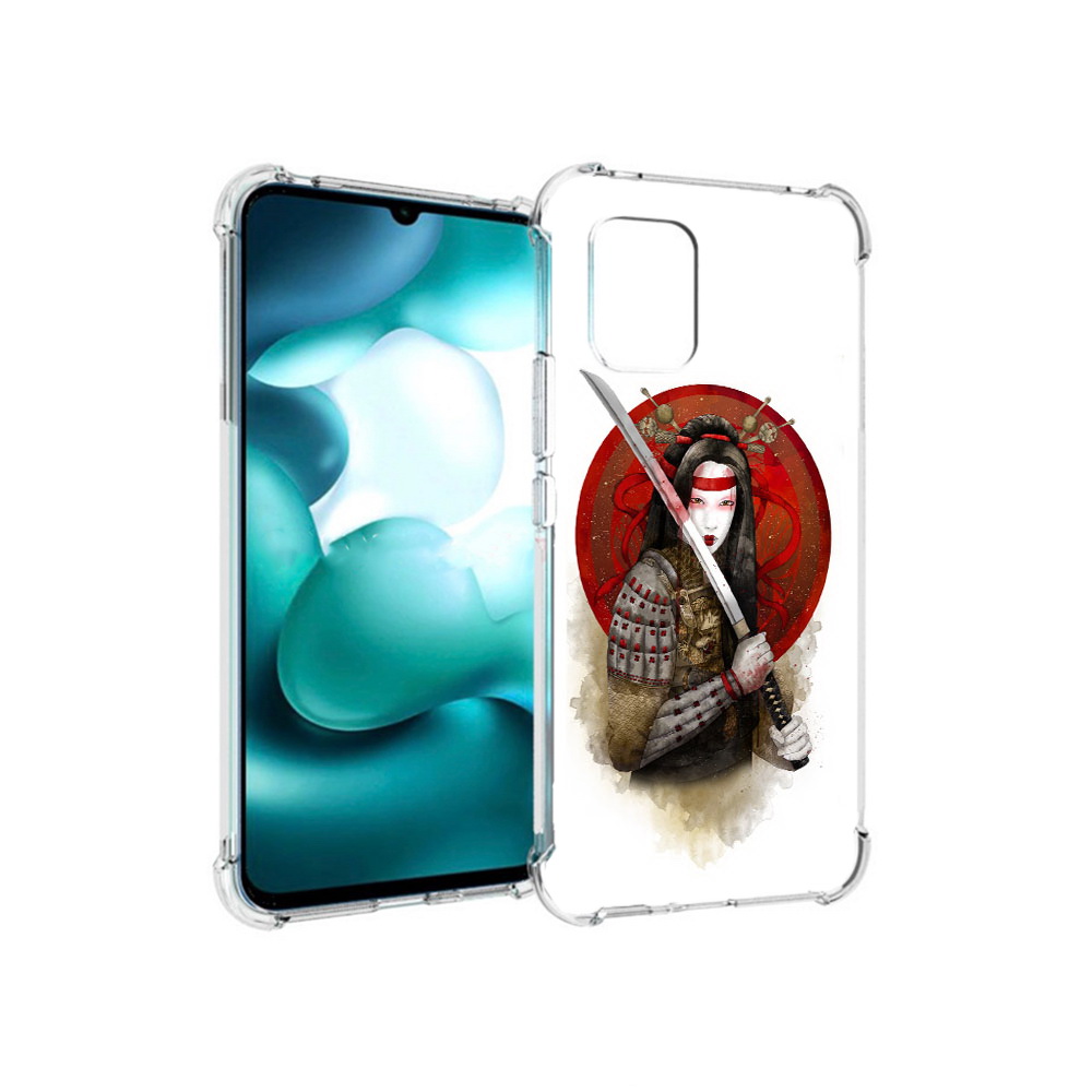 

Чехол MyPads Tocco для Xiaomi Mi 10 Lite рисованная девушка с катаной (PT150213.294.580), Прозрачный, Tocco