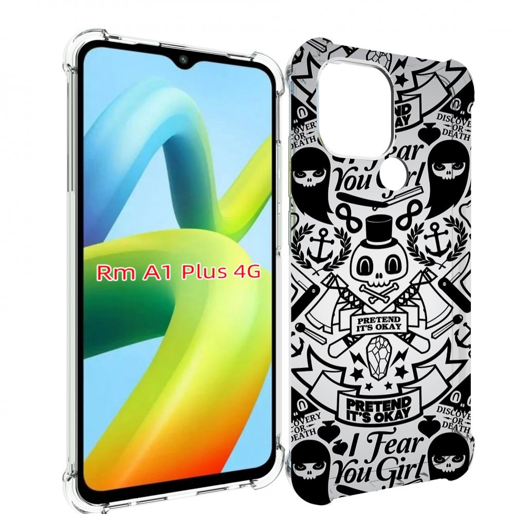 

Чехол MyPads готический-принт для Xiaomi Redmi A1 Plus +, Прозрачный, Tocco