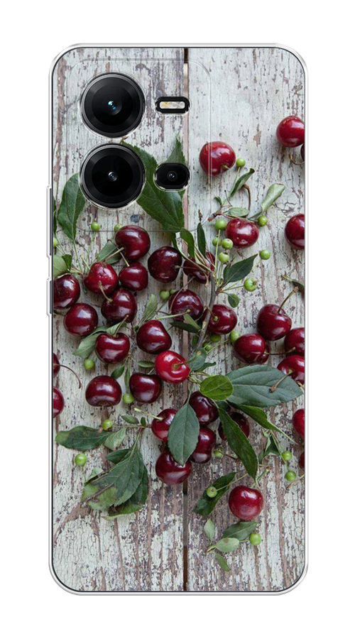 

Чехол на Vivo V25/V25e "Вишня", Бордовый;зеленый;серый, 267650-1