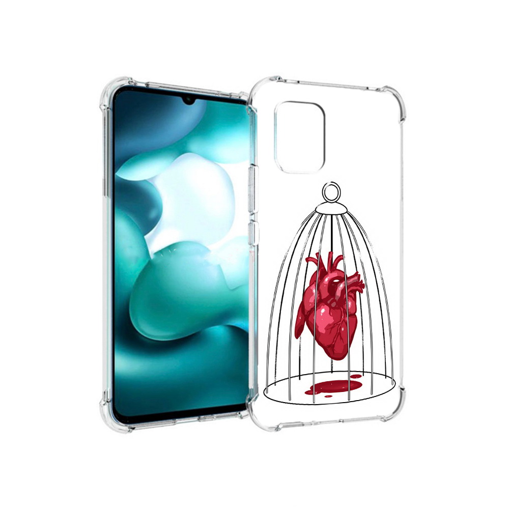 

Чехол MyPads Tocco для Xiaomi Mi 10 Lite сердце в клетке (PT150213.294.597), Прозрачный, Tocco
