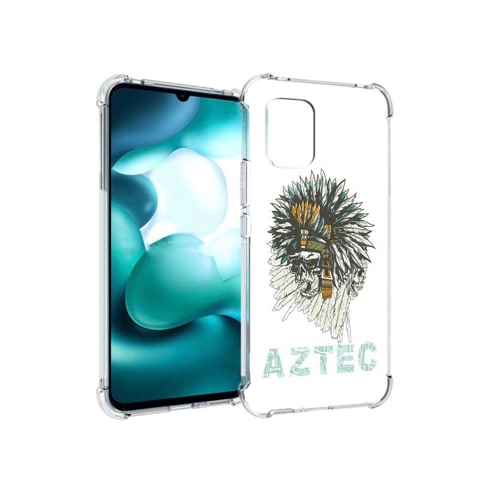 

Чехол MyPads Tocco для Xiaomi Mi 10 Lite скелет индеец (PT150213.294.602), Прозрачный, Tocco