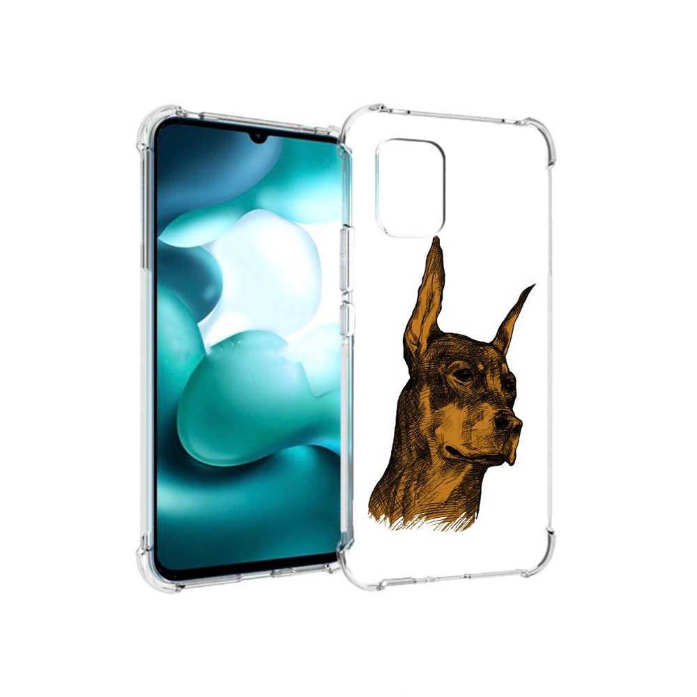

Чехол MyPads Tocco для Xiaomi Mi 10 Lite скетч доберман (PT150213.294.605), Прозрачный, Tocco