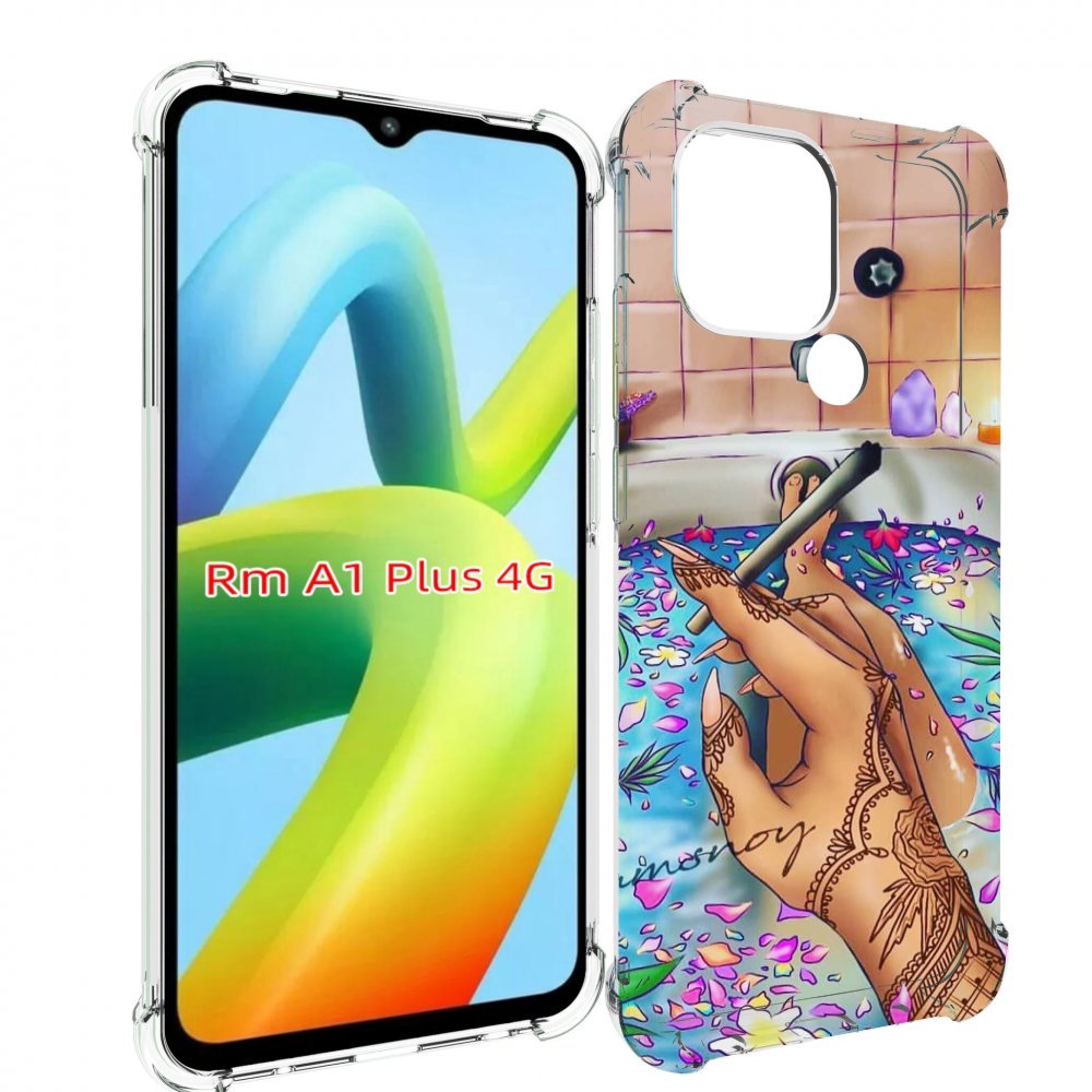 Чехол MyPads девушка в ванне женский для Xiaomi Redmi A1 Plus +
