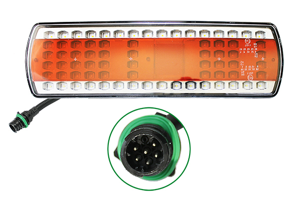 

Фонарь задний LED 24V правый КамАЗ 5490 МАЗ 455х130х40мм 76LED, 15.2W) AT AT18402