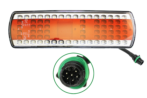 Фонарь задний LED 24V левый (КамАЗ 5490, МАЗ, 1455х130х40мм,76LED, 15.2W) AT AT18403