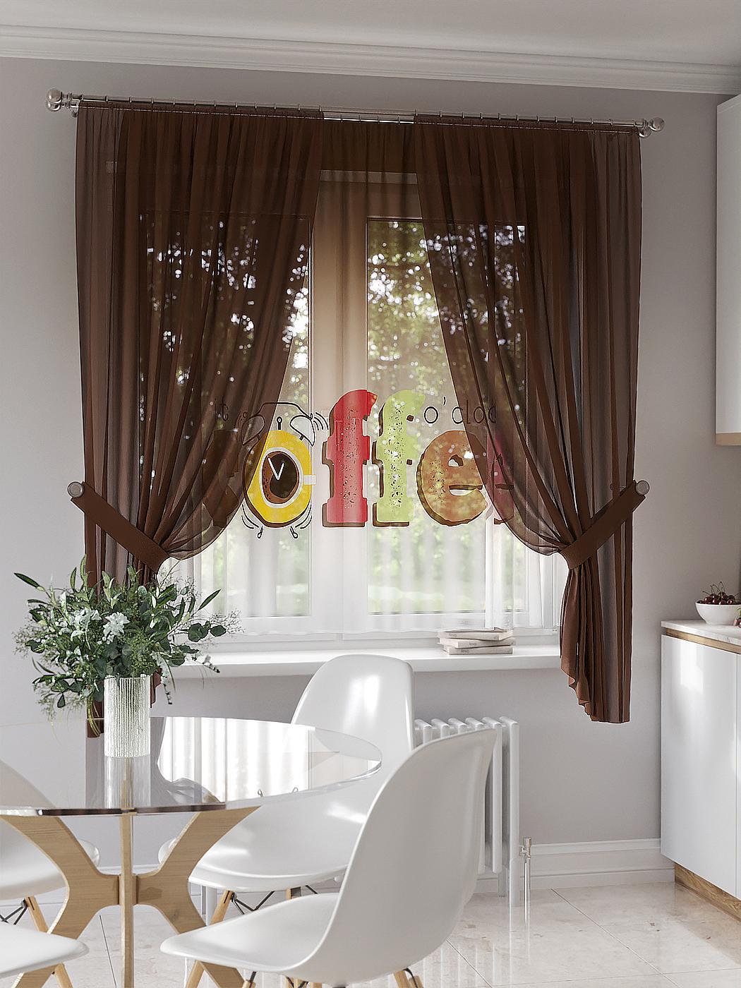 

Тюль AT HOME / шторы в комнату 145х180 см / Толикрис, 550035