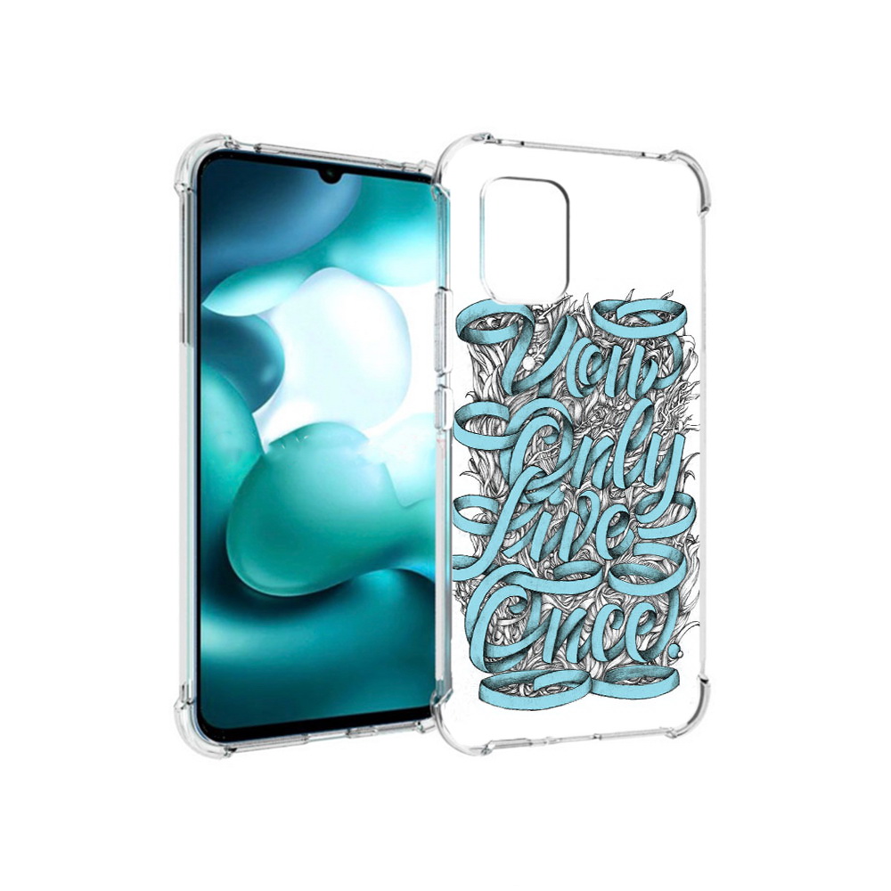 

Чехол MyPads Tocco для Xiaomi Mi 10 Lite слова из ленты абстракция (PT150213.294.607), Прозрачный, Tocco