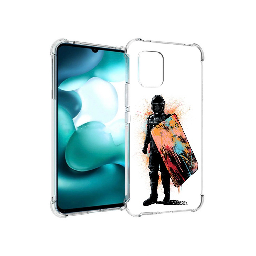 

Чехол MyPads Tocco для Xiaomi Mi 10 Lite солдат с красочным щитом (PT150213.294.614), Прозрачный, Tocco