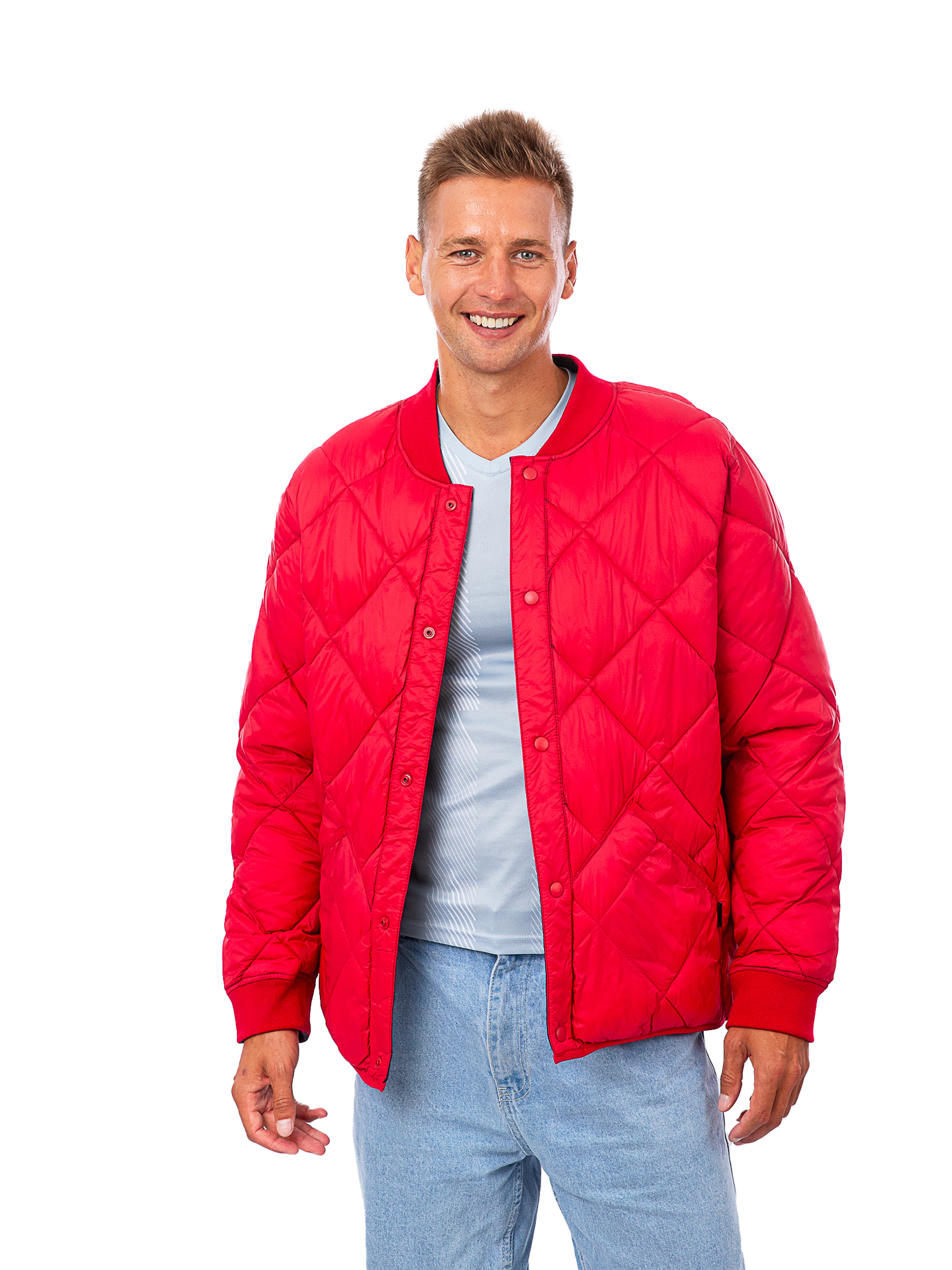 Куртка Calvin Klein для мужчин, красная, размер S, CM251940