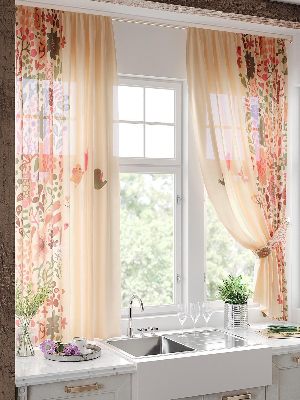 

Тюль AT HOME / шторы в комнату 150х180 см / Флонбрис, 930720