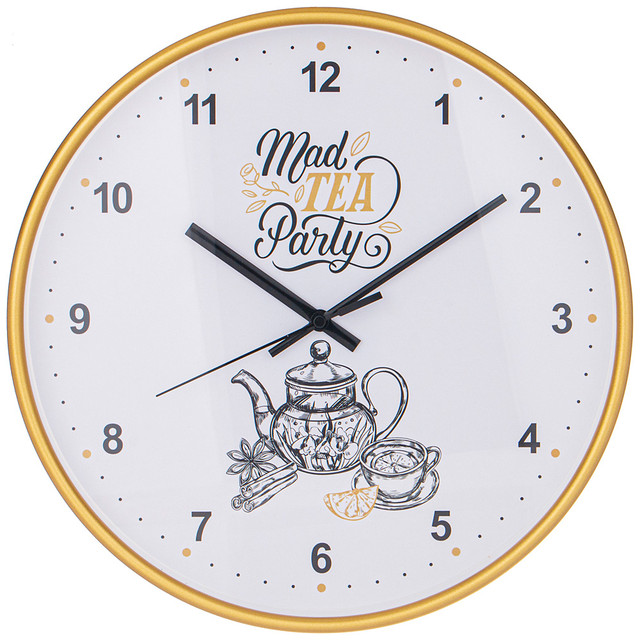 

Кварцевые настенные часы пластиковые 30,5см Lefard Mad tea party 221-352