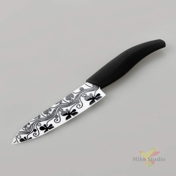 фото Нож с белым керамическим лезвием 12.5 см gotoff