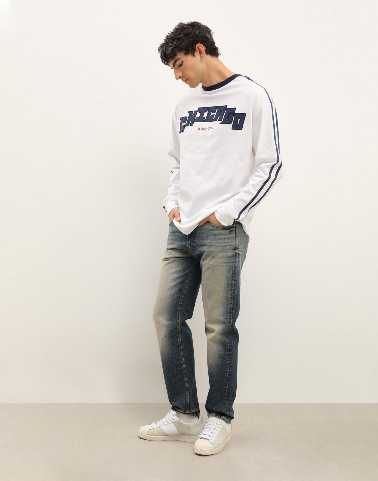 

Джинсы мужские Gloria Jeans BJN016689 синий /медиум овердайт/ 54/182, BJN016689