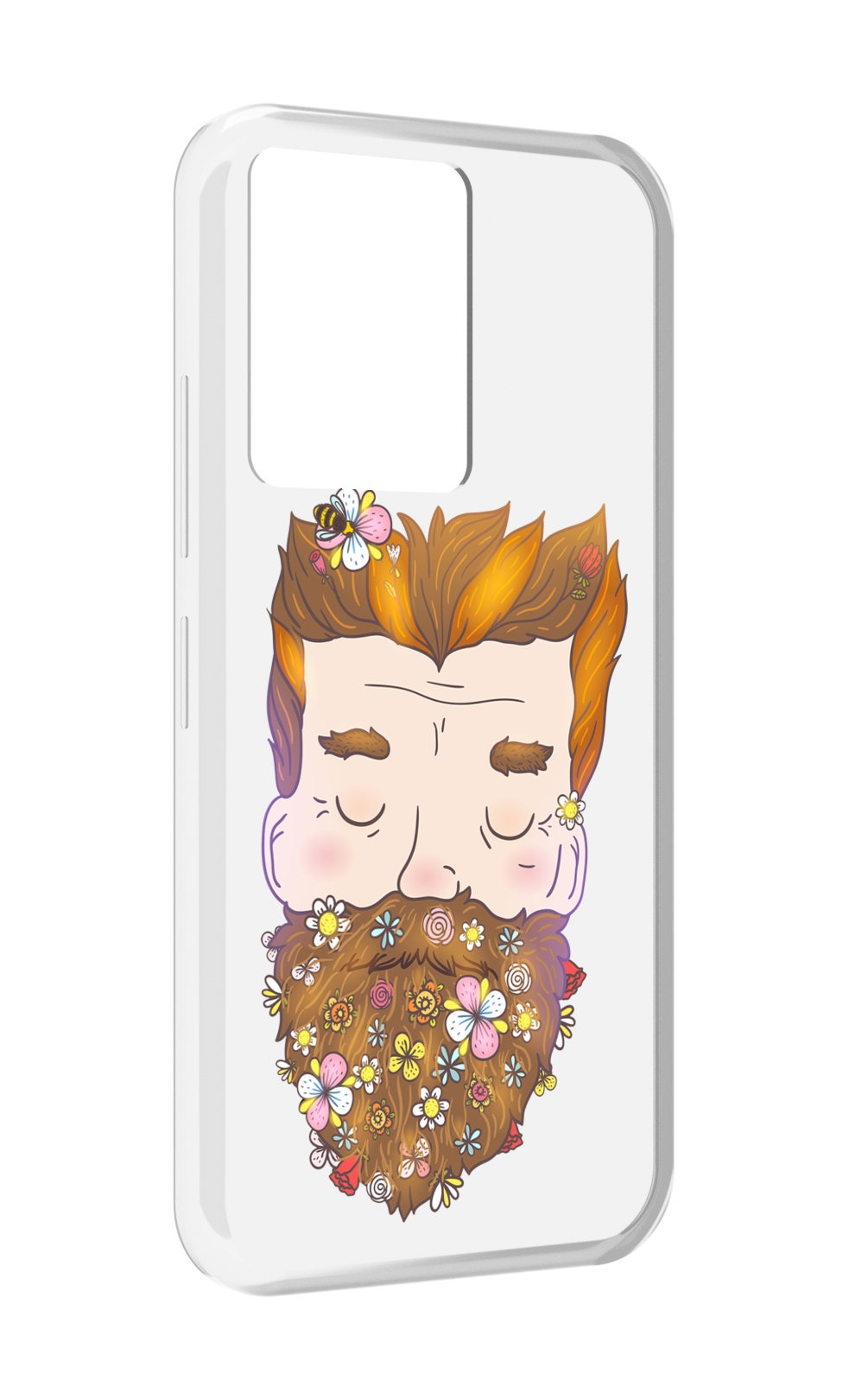 

Чехол MyPads мужчина с цветами в бороде для Infinix Note 12 5G X671 / Note 12 Pro 5G, Прозрачный, Tocco