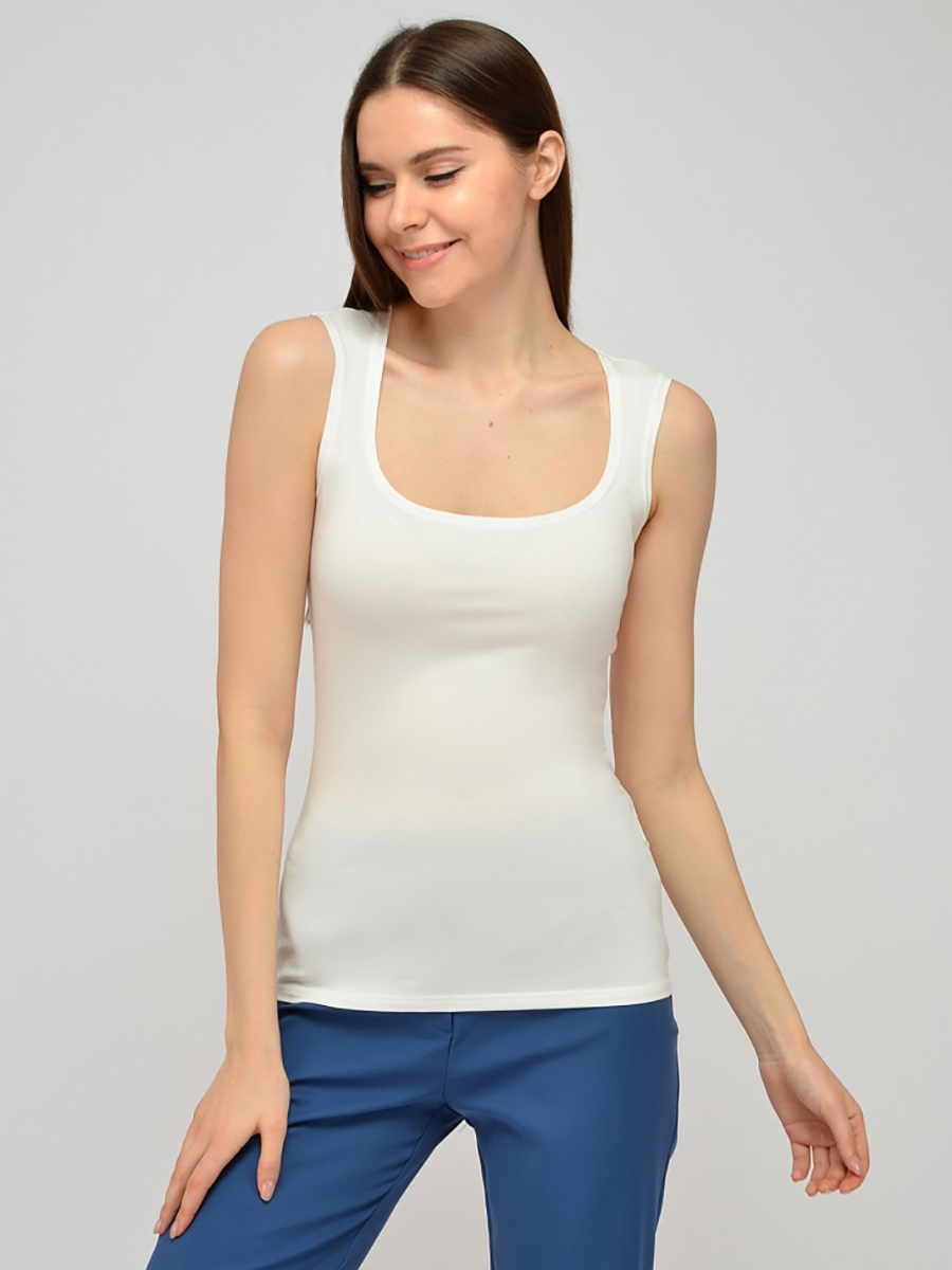 

Майка женская 1001dress VI00160BK белая 54, VI00160BK