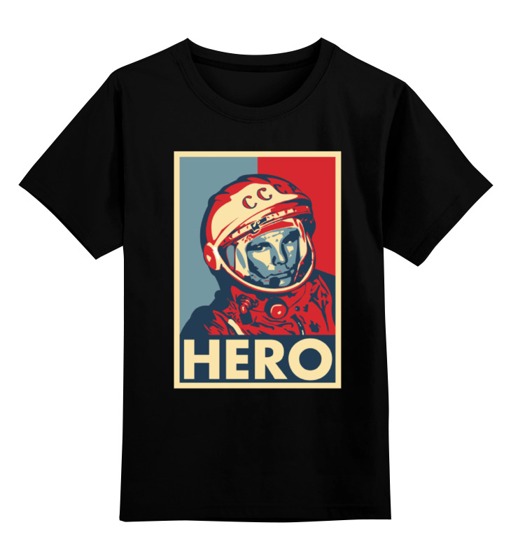 

Детская футболка классическая Printio Гагарин, р. 104, Черный, 0000000663990