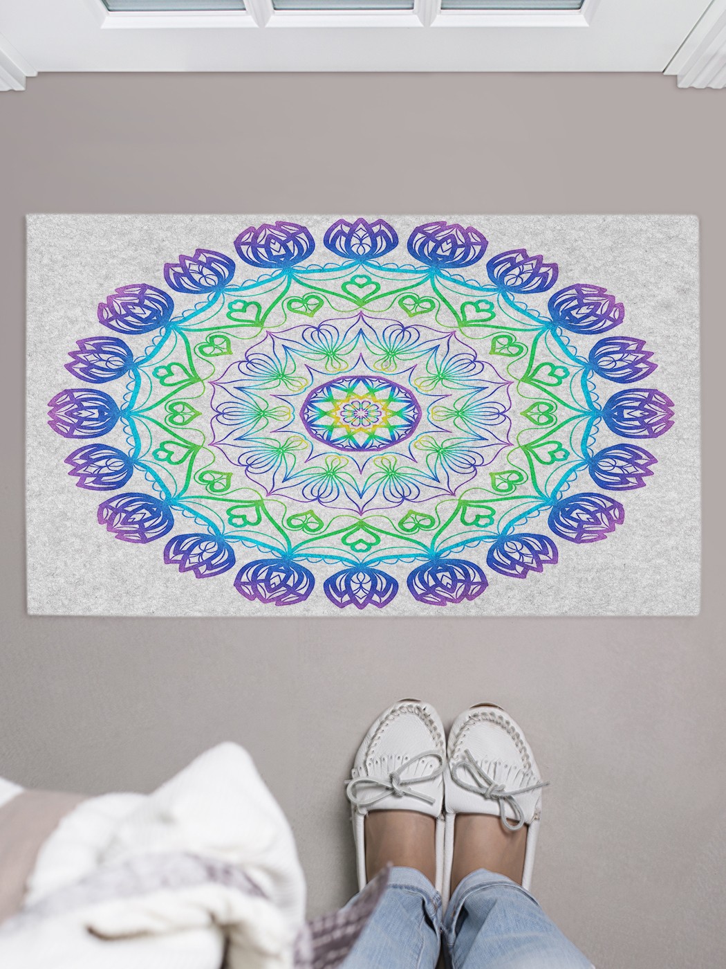 

Придверный коврик в прихожую для обуви, на резиновой основе, 75x45 см door_65792 JoyArty