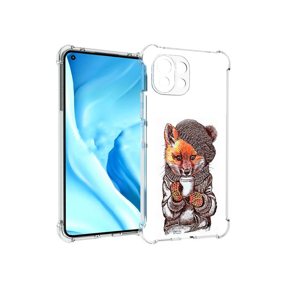 

Чехол MyPads Tocco для Xiaomi Mi 11 Lite лиса в шапке (PT159462.256.437), Tocco