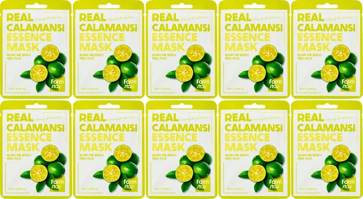 

Маска для лица Biocos с цитрусом REAL CALAMANSI ESSENCE, 10 шт. по 3 мл.