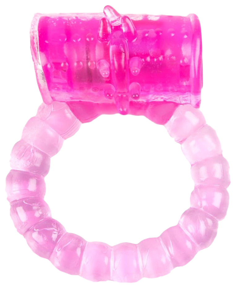фото Розовое рельефное эрекционное кольцо с вибропулей brazzers