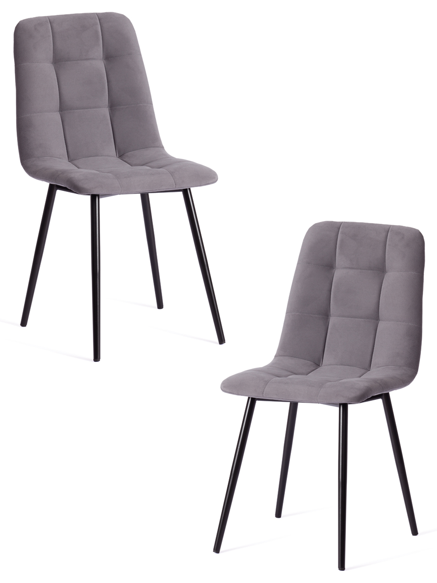 

Комплект стульев TetChair CHILLY MAX , 2 шт., велюр, темно серый, CHILLY MAX