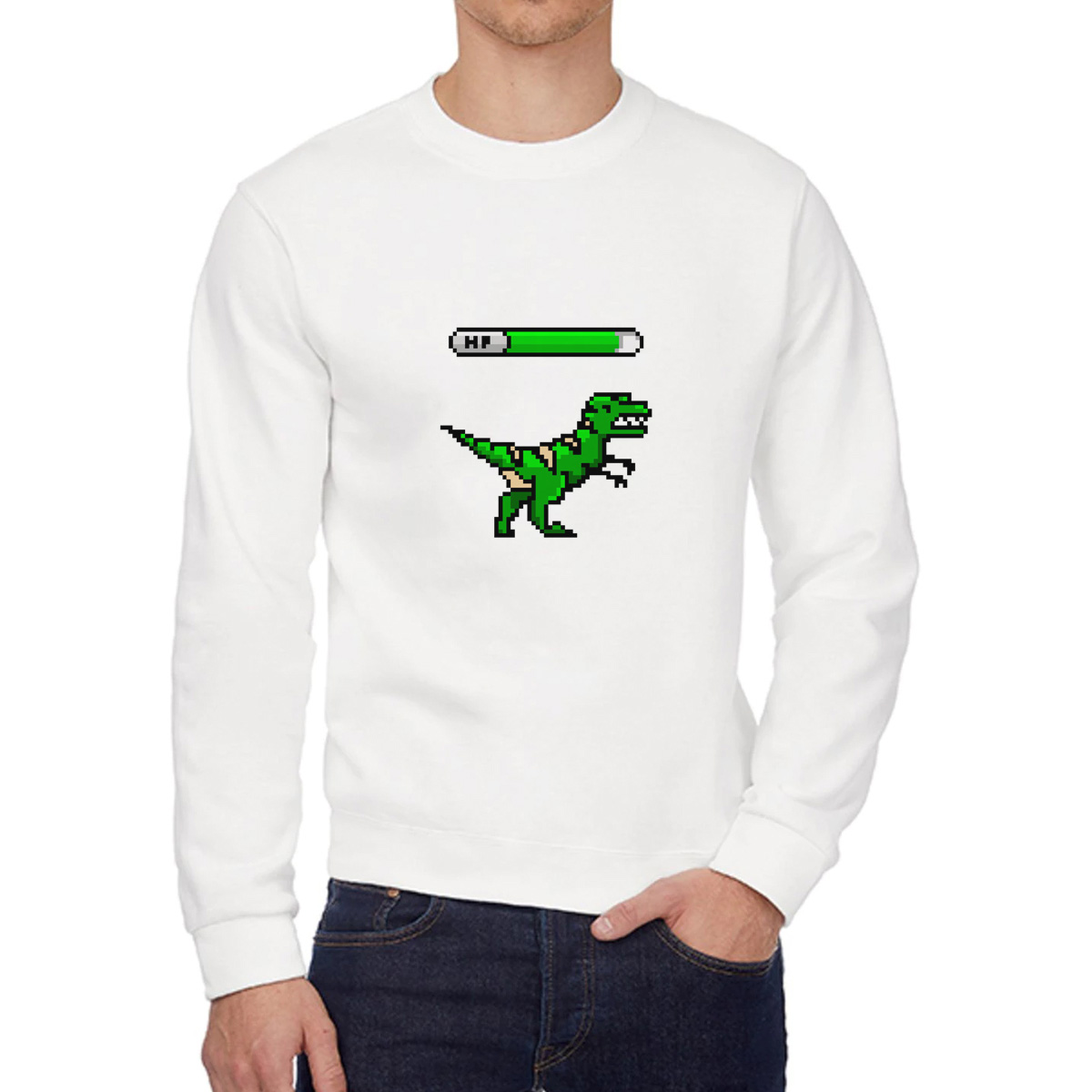 

Свитшот женский CoolPodarok Илюстрация. Динозавр из игры белый 54 RU, W0501655