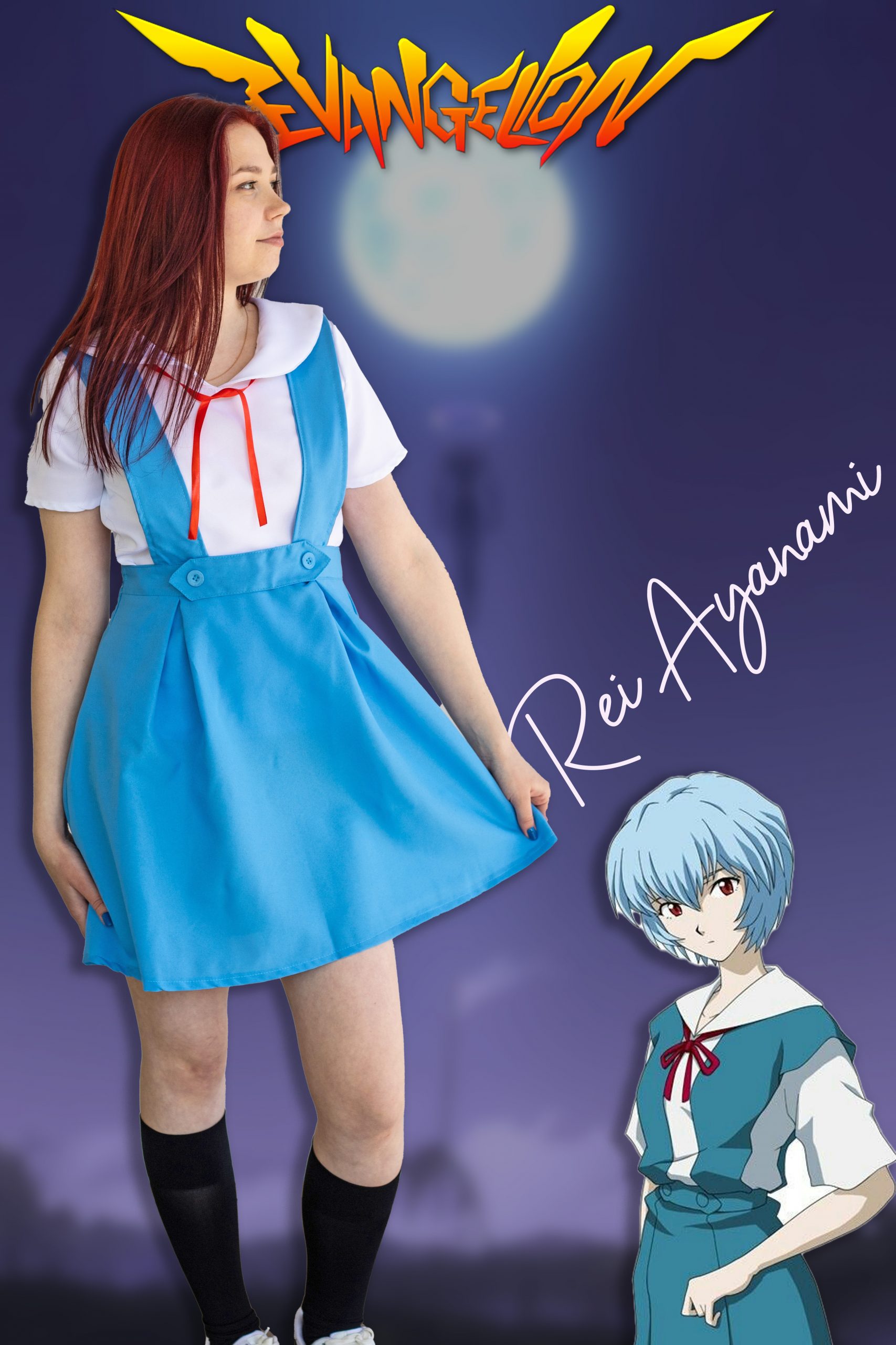 

Костюм карнавальный женский Plush Story Ayanami Rei голубой М, Ayanami Rei