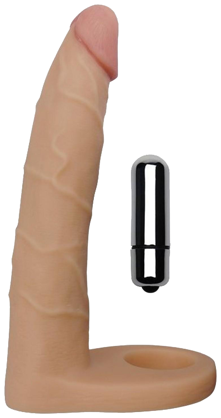 Насадка-вибратор для двойного проникновения Lotevoy телесная 15 см
