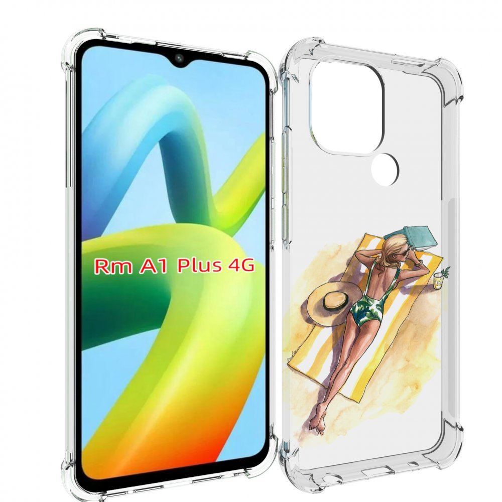 

Чехол MyPads девушка на пляже женский для Xiaomi Redmi A1 Plus +, Прозрачный, Tocco