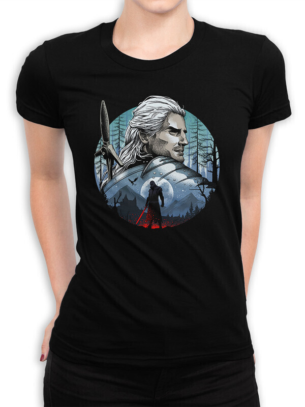 

Футболка женская Dream Shirts Ведьмак Геральт Женская 10008671 черная 3XL, Ведьмак Геральт Женская 10008671