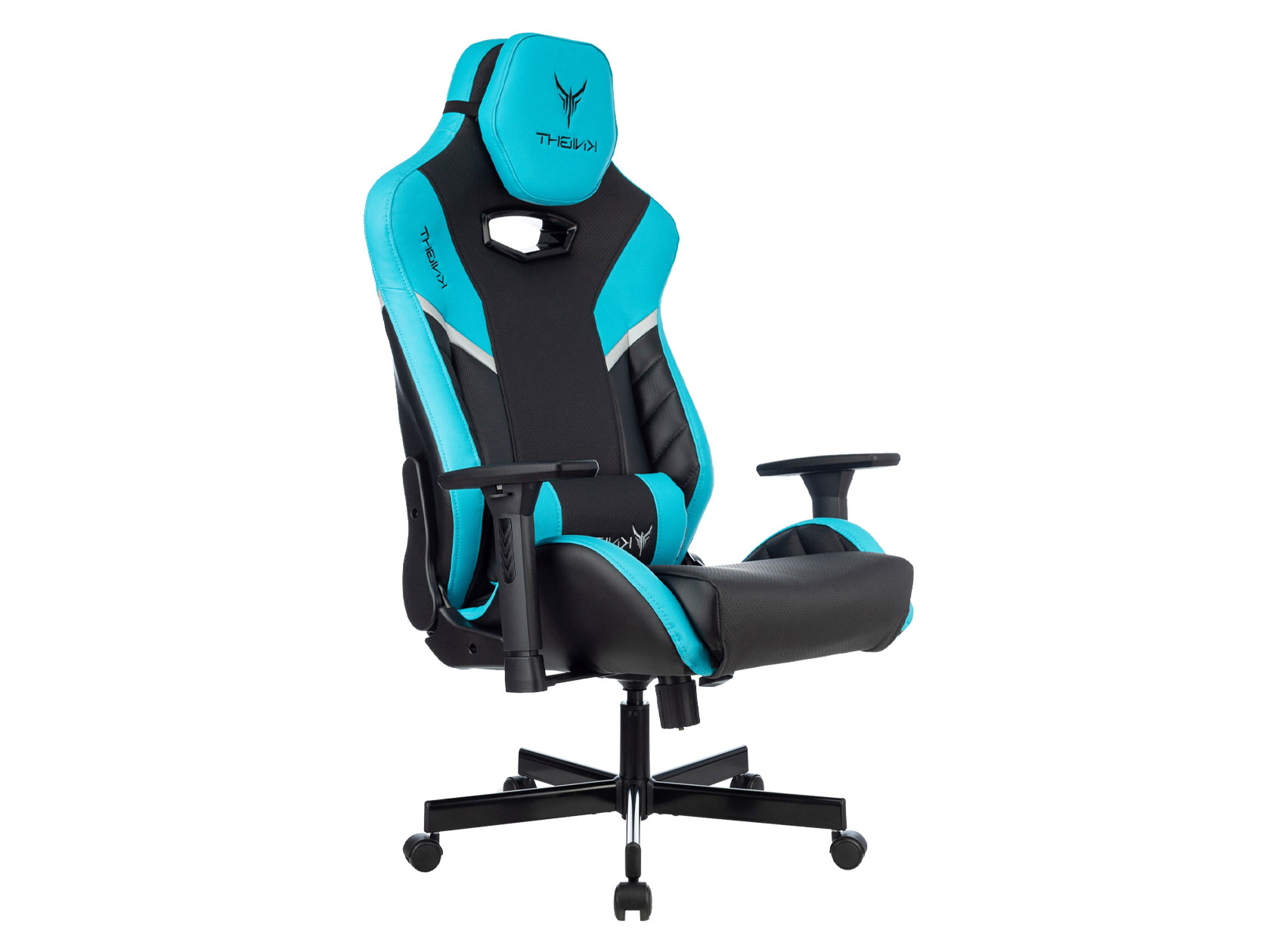 

Игровое кресло Бюрократ Knight Thunder 5X Черный, экокожа / Голубой, экокожа, Черный;голубой