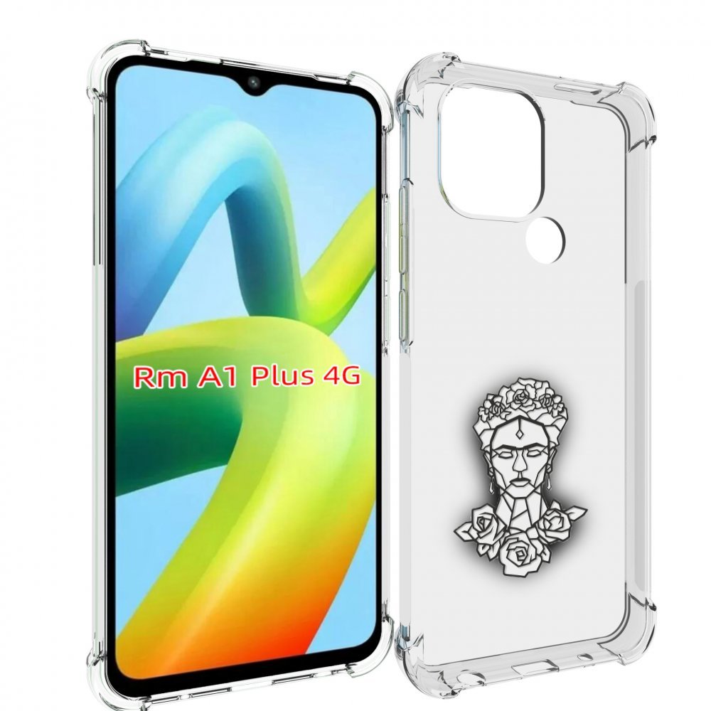 Чехол MyPads девушка с цветами с гранями женский для Xiaomi Redmi A1 Plus +