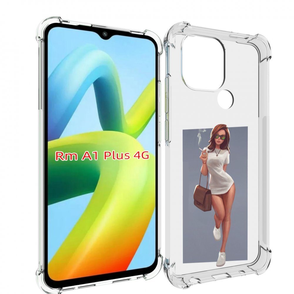 Чехол MyPads девушка-в-белой-футболке женский для Xiaomi Redmi A1 Plus +