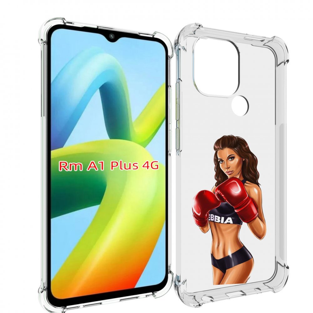 

Чехол MyPads девушка-в-боксерских-перчатках женский для Xiaomi Redmi A1 Plus +, Прозрачный, Tocco