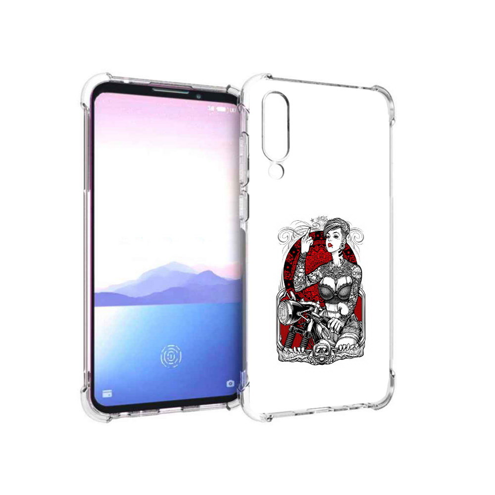 Чехол MyPads Tocco для Meizu 16XS девушка на мотоцикле (PT136345.89.308)