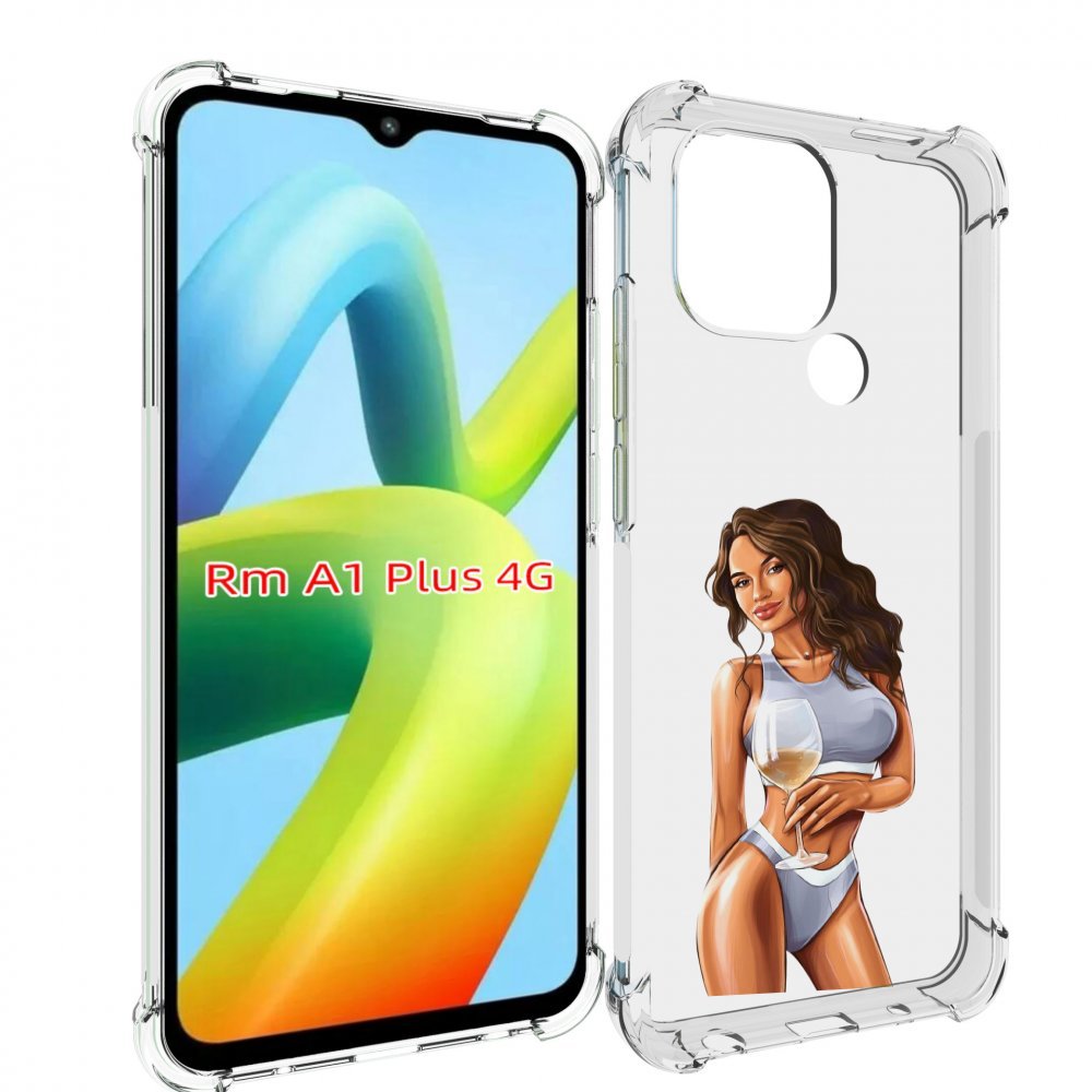 Чехол MyPads девушка-в-сером-купальнике- женский для Xiaomi Redmi A1 Plus +