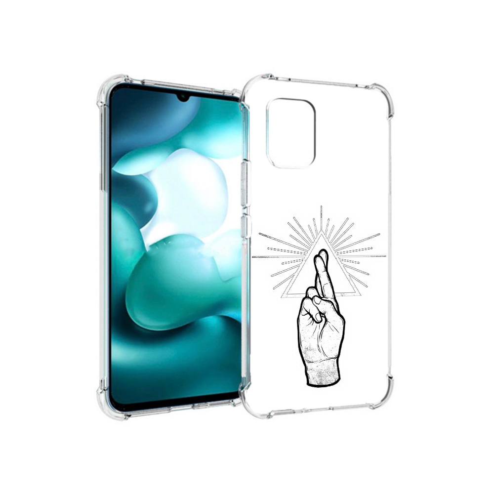 

Чехол MyPads Tocco для Xiaomi Mi 10 Lite черно белая рука (PT150213.294.681), Прозрачный, Tocco