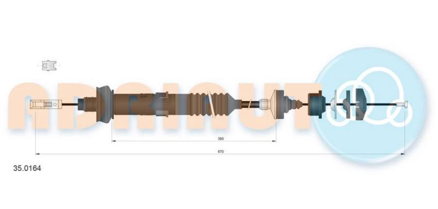 Трос сцепления Peugeot 206 98> ADRIAUTO 350164