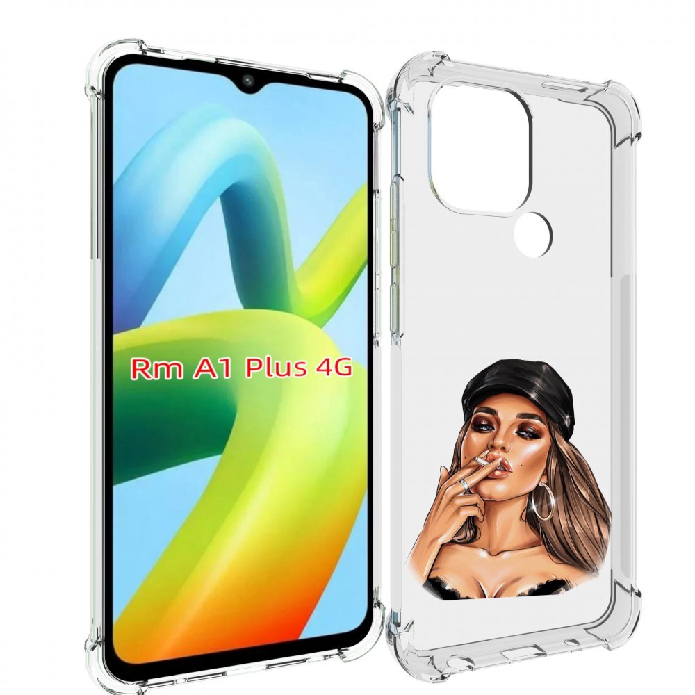 

Чехол MyPads девушка-в-шапке-с-сигаретой для Xiaomi Redmi A1 Plus +, Прозрачный, Tocco