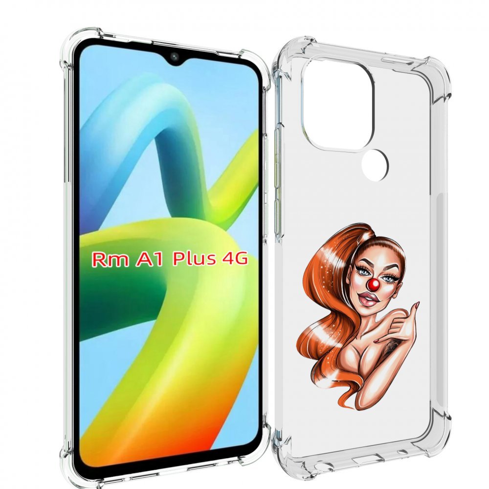 

Чехол MyPads девушка-клоун для Xiaomi Redmi A1 Plus +, Прозрачный, Tocco
